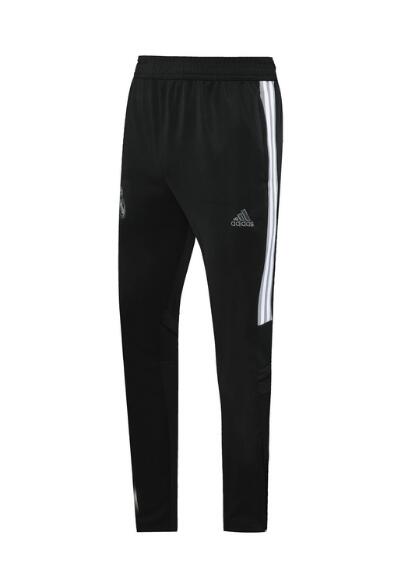 Real Madrid Black Grey Stripe Training Trousers 2020/21